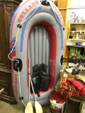 Sevylor Super Carvelle XR55 GTY 2 Person Rubber Boat with Oars and Life Jacket