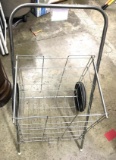 Rolling Metal Shopping Basket Cart