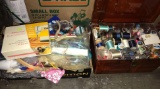 sewing Lot- Thread with Organizer, Button Hole attachment, Needles etc