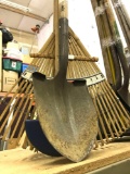 Yard Tool lot- Shovel, Edger, Bamboo Rake, Garden Tiller