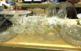 Lot of Crystal and Etched Glassware