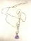 Sterling Silver Amethyst Pendant with Sterling Silver Chain