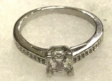 White Sapphire Ring Size 8