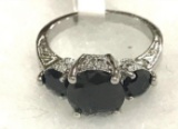 Black Sapphire Ring Size 8
