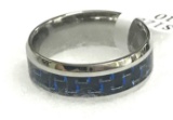 Blue Stainless Steel Ring Size 10