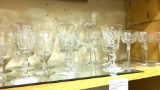 Lot of Etched Crystal Glasses