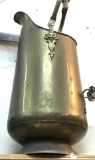 Vintage German Brass Ash Bucket with Porcelain Handles