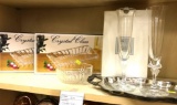 Crystal Lot- Mikasa Glasses and Crystal Platters