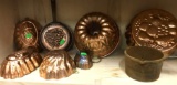 Copper Cake Pans and Lodge Cast Iron Pot