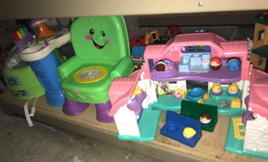 Toy Lot- Booster, Fisher, Price House etc