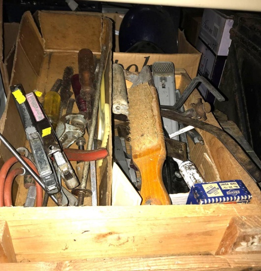 2 Wood Crates with Tools