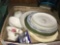 Box of Assorted Dishes and Bell