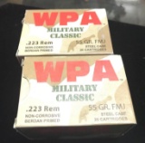2 Boxes WPA .233 Rem Ammo