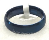 Men's Blue Titanium Ring Size 10
