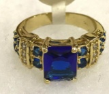 Blue Sapphire Ring Size 9