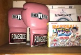 Pink Ringside Boxing Gloves and Vintage Baseball All Stars Stickers and Bubble Gum