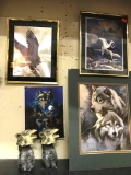 Animal Artwork and Wolf Figurines