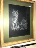 Framed Lithograph Tigers 22