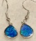 Water Drop White Fire Opal Drop/Dangle Earrings