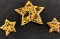 Vintage Coro Topaz Rhinestone Stars Brooch/ Earrings set