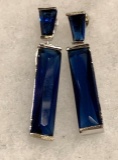 Blue Sapphire Drop/ Dangle Earrings
