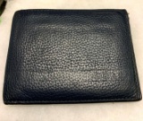 Authentic Blue Leather Mens Coach Wallet