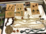 Lot of Vintage Jewelry Polished Stone Jewelry