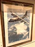 Framed Air Force Plane Picture Signed 26