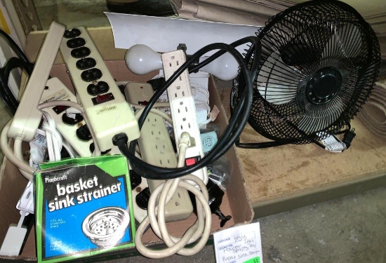 Power strips, Light, Fan, Basket sink Strainer etc