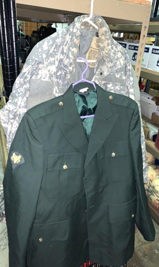 2 Military Jackets- Size Large and 44