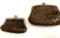 2 Vintage Coin Purse- Alligator or Crocodile and Leather
