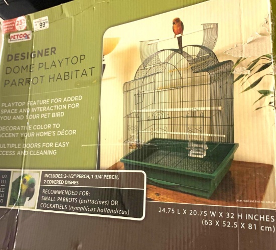 New Large Petco Dome Birdcage (Box Has Damage)
