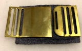 Vintage USMA West Point Cadet Solid Brass Belt Buckle Military