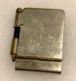 Vintage Mini Silver Notepad and Pencil Hinged- for Purse