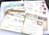 Vintage Mail and Stamps From 1920's Great From Collectors 2 cent Stamps