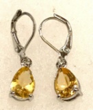 Pear Cut Morganite Earrings