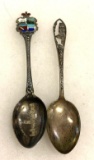 2 Sterling Silver Collector Spoons 27 Grams