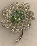 Vintage Brooch Sarah Coventry Flower pin Signed