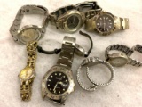 Lot of 8 Watches- Mixed- Need TLC (Broken Bands- Chips)