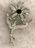 Vintage Sarah Coventry Flower Pin Brooch- Signed
