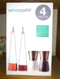 New in Box 4 pc Servappetit Glass Kitchen Container Set