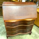 Vintage Drop Front Desk with 3 drawers
