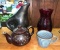 Pitcher, Tea Pot and Vase
