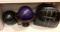 3 Bowling Balls and Vintage Bag with Shoes size 9.5