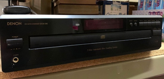 Denon 5 disk MP3 CD Changer with remote- works great