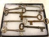 9 Vintage Skeleton Keys