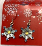 Blue Snowflake Drop earrings