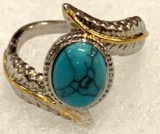 Silver Plate Turquoise Size 7