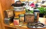 Lot of Vintage Tins and collectibles