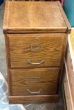Two Drawer Oak File cabinet